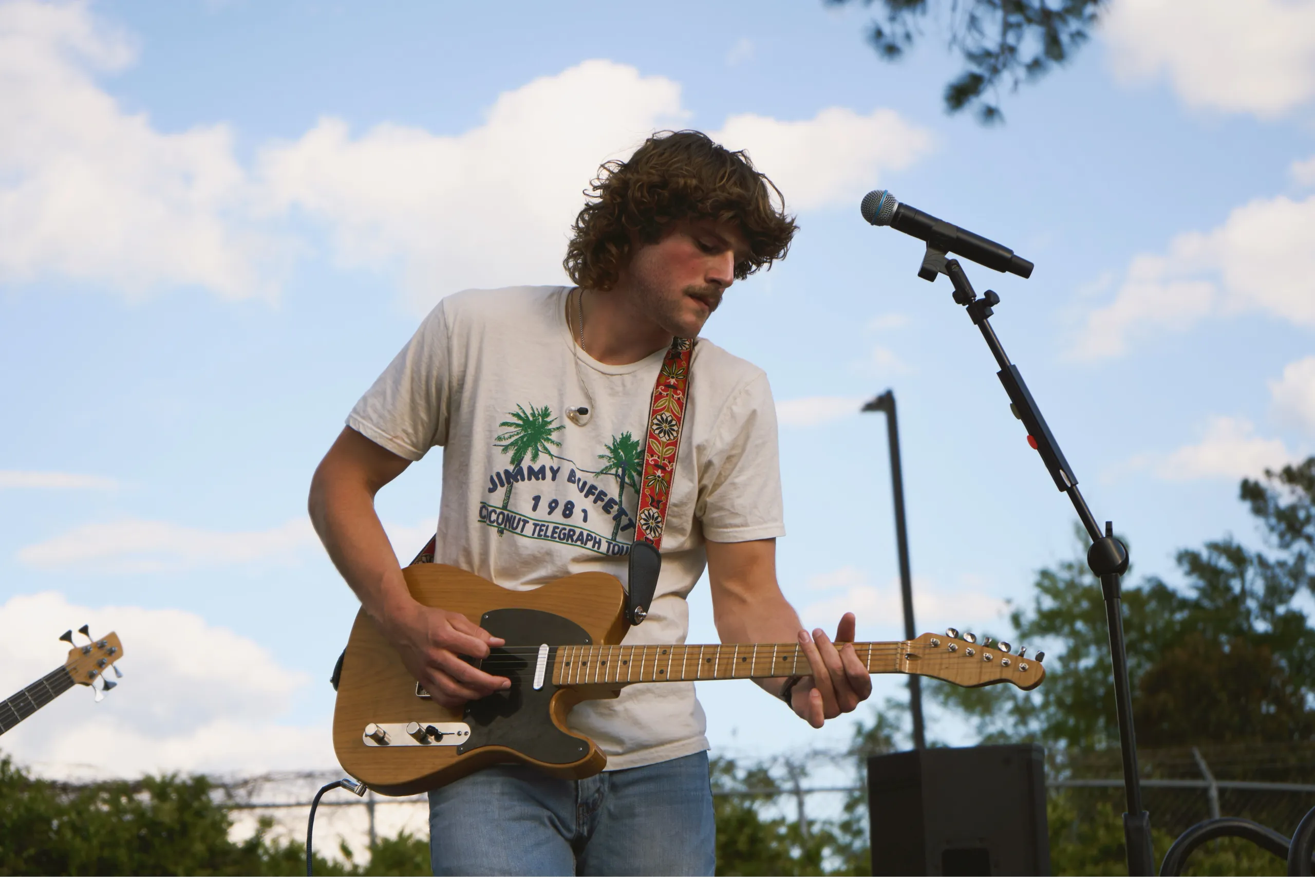 Ben Bates playing an electric guitar